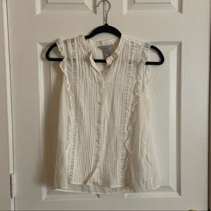 H&M White Sleeveless Blouse